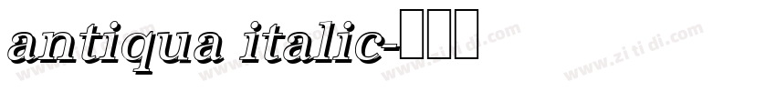 antiqua italic字体转换